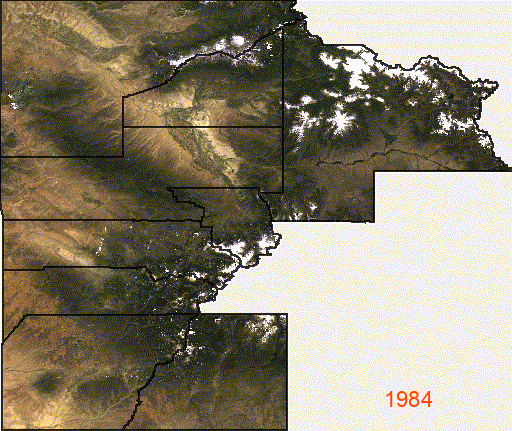 Landsat natural color time series — SW Colorado 1984–present